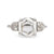 GIA Art Deco 2.17 carat hexagonal cut diamond platinum engagement ring Jack Weir & Sons