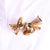 Retro French diamond 18k yellow gold ribbon brooch Jack Weir & Sons