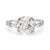 GIA 3.61 carat old European cut diamond platinum engagement ring