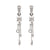 Bvlgari Italy diamond 18k white gold B.zero1 drop earrings Bvlgari