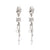 Bvlgari Italy diamond 18k white gold B.zero1 drop earrings Bvlgari