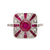 Art Deco GIA 1.30 carat ruby diamond platinum ring Jack Weir & Sons