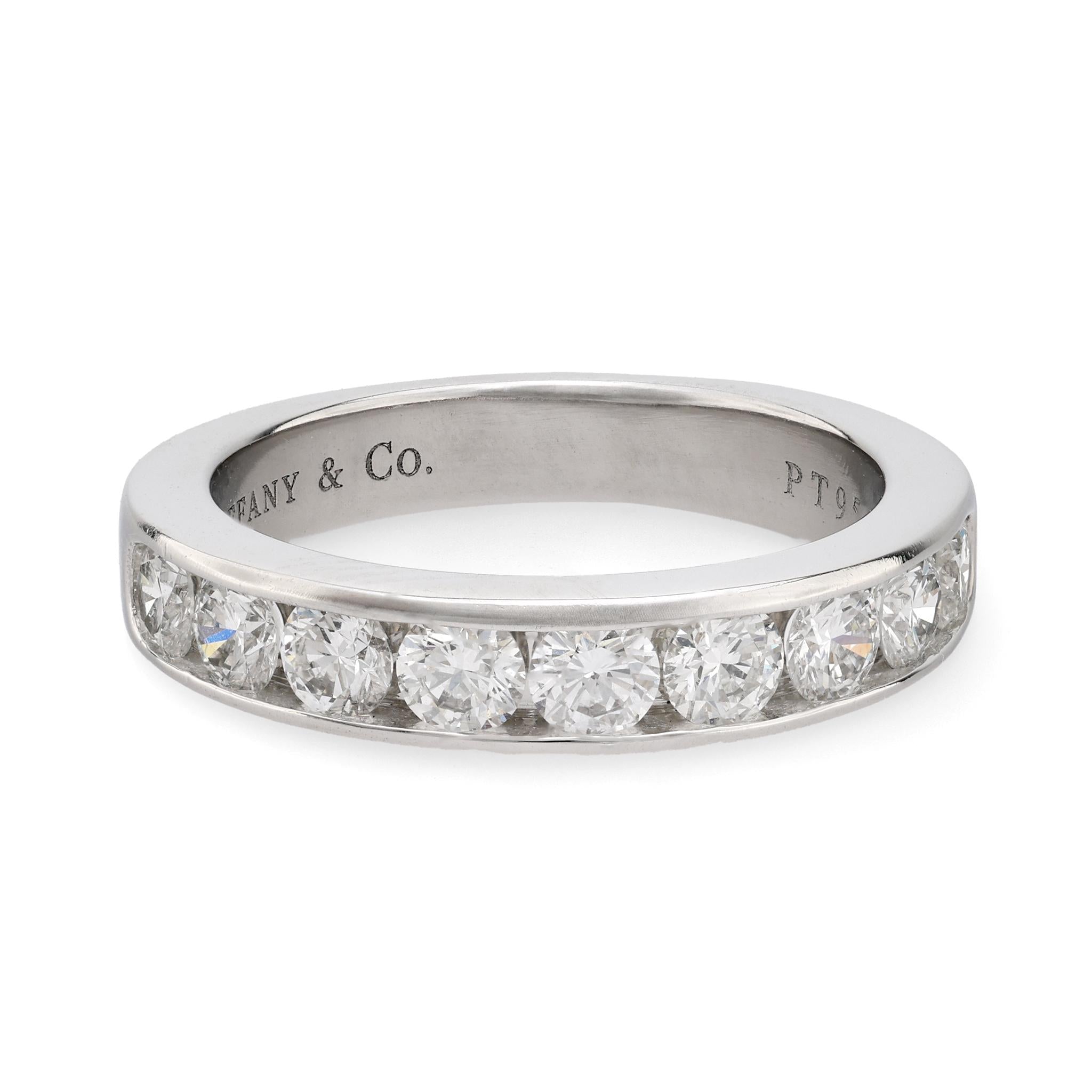 Tiffany & Co. diamond platinum half eternity wedding band Tiffany & Co.