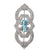 Art Deco French 3.60 carat aquamarine 4.60 carat diamond platinum brooch Jack Weir & Sons