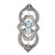 Art Deco French 3.60 carat aquamarine 4.60 carat diamond platinum brooch Jack Weir & Sons