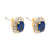 Modern 1.50 carat total weight sapphire diamond 18k gold cluster studs Jack Weir & Sons