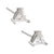 Modern .97 carat total weight diamond 14k white gold triangle stud earrings Jack Weir & Sons