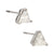 Modern 1.10 carat total diamond weight 18k white gold triangle stud earrings Jack Weir & Sons