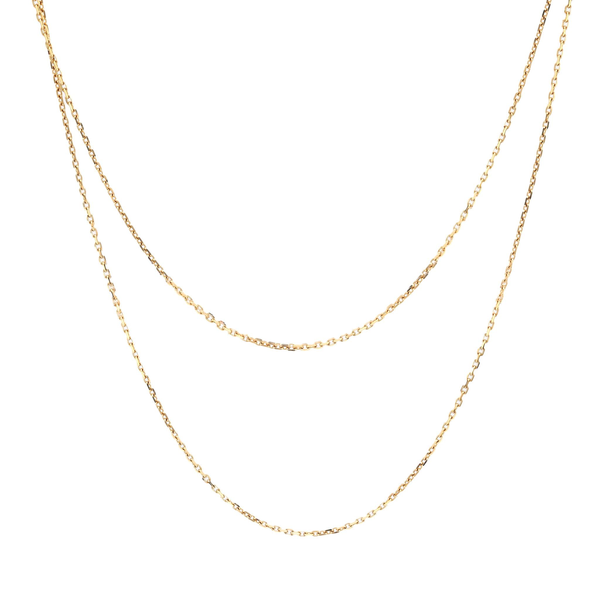 Van Cleef & Arpels French 18k yellow gold chain necklace Van Cleef & Arpels