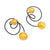 JAR Paris titanium and glass "Carnaval" earrings JAR