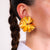 JAR Paris aluminum and 18k yellow gold "Col Plissé" earrings JAR