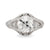 Art Deco GIA 1.67 carat circular brilliant cut diamond platinum filigree ring Jack Weir & Sons