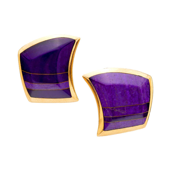 Donato sugilite 14k yellow gold earrings Jack Weir & Sons