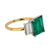 GIA 3.10 carat Colombian emerald diamond 18k yellow gold three stone ring Jack Weir & Sons