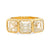 GIA 6.02 carat total weight Asscher cut diamond 18k yellow gold three stone ring Jack Weir & Sons