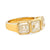 GIA 6.02 carat total weight Asscher cut diamond 18k yellow gold three stone ring Jack Weir & Sons