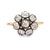 Georgian 2 carat total weight diamond 18k yellow gold silver cluster ring Jack Weir & Sons