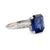 GIA 4.84 carat Asscher cut blue sapphire diamond platinum ring Jack Weir & Sons