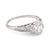 Art Deco GIA .91 carat cushion cut diamond platinum engagement filigree ring Jack Weir & Sons