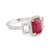 French GIA 2.50 carat Burma ruby diamond 18k white gold ring Jack Weir & Sons