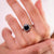 Antique French GIA 1.90 carat no heat sapphire diamond platinum halo ring Jack Weir & Sons