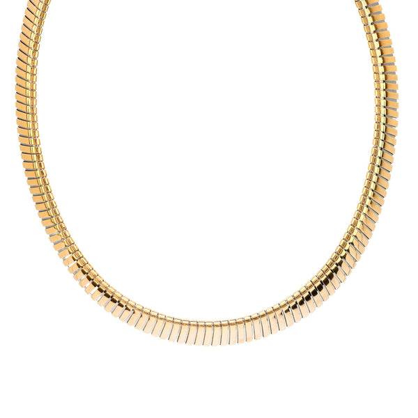 Iconic Bvlgari 18k yellow gold Tubogas necklace Bvlgari