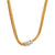 La Pepita Italy diamond 18k matte yellow and white gold wheat weave necklace La Pepita