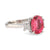 Modern 1.93 carat pink tourmaline diamond platinum ring Jack Weir & Sons