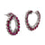 GIA 7.50 carat total weight Burma ruby diamond platinum hoop earrings Jack Weir & Sons