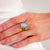 Victorian 2.30 carat opal diamond 18k yellow gold halo ring