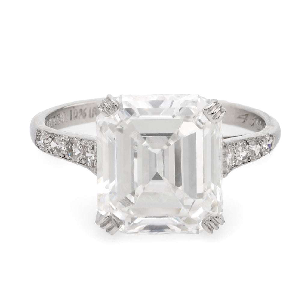 Tiffany & Co. Art Deco GIA 5.03 carat diamond platinum engagement ring Tiffany & Co.