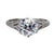 Art Deco GIA 1.61 carat old mine diamond platinum engagement ring