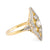 Art Deco 18k yellow gold diamond navette ring Jack Weir & Sons