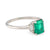 Mid Century 1.30 carat emerald diamond platinum ring Jack Weir & Sons