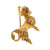 Vintage ruby 18k yellow gold poodle brooch Jack Weir & Sons