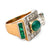 Retro emerald diamond 18k yellow gold ring Jack Weir & Sons