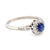 Edwardian style 0.49 carat sapphire diamond platinum cluster ring