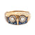 Retro diamond sapphire 14k yellow gold owl ring Jack Weir & Sons