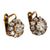 Victorian style 3.15 carat total weight diamond 18k yellow gold cluster earrings Jack Weir & Sons