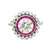 Art Deco style 1.95 carat diamond ruby platinum target ring