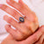 Art Deco style diamond sapphire platinum navette ring