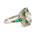 Art Deco style 1.64 carat diamond emerald platinum square ring Jack Weir & Sons