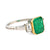 Vintage emerald diamond platinum and 18k yellow gold ring Jack Weir & Sons