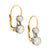 Antique style .85 carat total weight diamond 18k gold platinum drop earrings Jack Weir & Sons