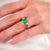 Art Deco style 1.77 carat emerald diamond platinum ring Jack Weir & Sons