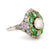 Art Deco revival 1.08 carat diamond emerald ring Jack Weir & Sons