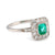 Art Deco style .54 carat emerald diamond platinum ring Jack Weir & Sons