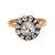 Antique style 1.83 carat old mine cut diamond 18k gold silver cluster ring Jack Weir & Sons