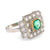 Art Deco style 1.17 carat emerald diamond platinum Tank ring Jack Weir & Sons