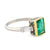 Vintage 1.77 carat emerald diamond platinum and yellow gold ring